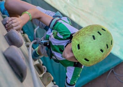 Rocódromo en el campamento